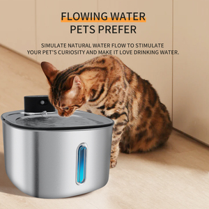Distributore d'Acqua Wireless <span class=keywords><strong>per</strong></span> Animali Domestici in Acciaio Inox da 4L, Moderno, Alimentato a Batteria, con Sensore Automatico <span class=keywords><strong>per</strong></span> <span class=keywords><strong>Gatti</strong></span> e Cani - Product Image 4