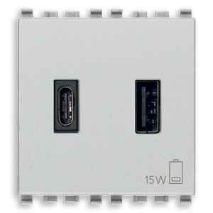อะแดปเตอร์แปลงไฟ USB A+C 15W 3A 5V พร้อมไอคอนแบตเตอรี่ 15W - Product Image 1
