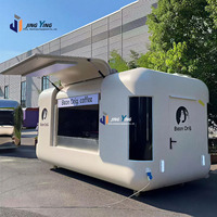Remorque alimentaire mobile à grande fenêtre, chariot de restauration de rue durable pour marché nocturne, foire et service alimentaire extérieur