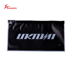 Embalaje personalizado de polietileno Biodegradable, cierre deslizante de PVC negro, bolsa Ziplock esmerilada con logotipo - Product Image 2