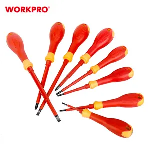 WORKPRO 3.5X75MM VDE Insulated Screwdriver Slotted and Phillips Electricians Screwdriver Set