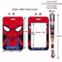 Porte-clés en plastique non toxique Marvel Spider-Man Captain America pour cartes d'accès repas, métro, bus ; Sac à lanière