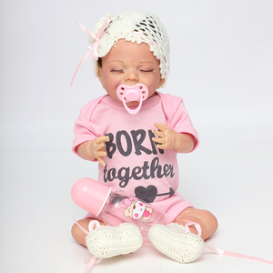 Muñeca de Vinilo de Silicona <span class=keywords><strong>con</strong></span> Expresión de Sonrisa y <span class=keywords><strong>Ojos</strong></span> <span class=keywords><strong>Cerrados</strong></span>, para Entrenamiento de Nuevos Padres, Coleccionable, Lavable - Product Image 4