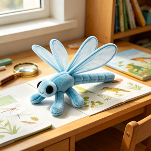 Peluche Realista de Libélula Azul, Insecto de la Naturaleza, Recuerdo de Zoológico, Juguete Educativo para Niños, Regalo Promocional - Product Image 2