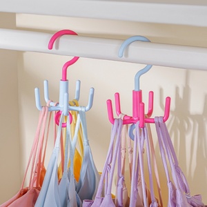 Plastic Scarf Rack with Clothes Storage Hanger and <b>Hook</b> for Wardrobe and Bathroom Use 5 Claws Hats Rotating Scarfs Tie Hangers - Product Image 6