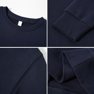 Wholesale Custom Unisex Plain Crewneck Sweatshirt Embroidery Printing Logo High Quality Blank 100% Cotton Pullover Sweatshirts - Product Image 2