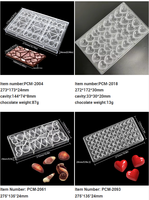 Moldes de Policarbonato PC Transparente Personalizados AK, Bandejas de Plástico Rectangulares para Barras de Chocolate y Dulces de Dubái para Navidad y Halloween
