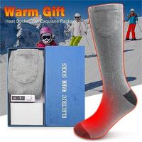 Chaussettes thermiques jetables à piles rechargeables, 100% coton, décontractées, unies, respirantes, antibactériennes, chauffantes, chaudes pour l'hiver