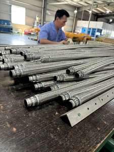 Tuyau <span class=keywords><strong>flexible</strong></span> en acier inoxydable pour chauffe-eau, argent, <span class=keywords><strong>garantie</strong></span> 5 ans, utilisation eau chaude/froide, connecteur de tuyau d'eau ondulé - Product Image 3