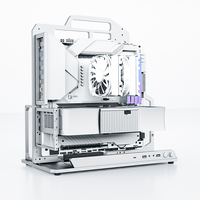 Socooler Scientific Calculation SOC-AP Aluminum Mid Tower PC Gamer Open Case RTX 5080 GPU Support Side Panel Window Dual Cooling