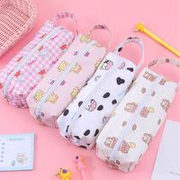 Trousse à crayons animaux de dessin animé mignons, grande capacité, légère, fournitures scolaires, vente en gros, best-seller 2026