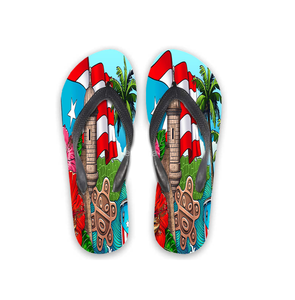 Vente flash : <span class=keywords><strong>tongs</strong></span> personnalisées avec motif grenouille de Porto Rico, <span class=keywords><strong>tongs</strong></span> unisexes, <span class=keywords><strong>tongs</strong></span> de plage amusantes, rangement pour chaussures - Product Image 1