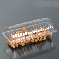 Boîte en plastique de biscuit de croissant recyclable jetable de vente chaude écologique pour des conteneurs d'emballage d'utilisation alimentaire
