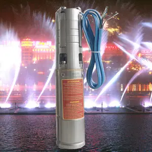 Pequena água bombas fonte aço inoxidável DMX 512 bomba de água fonte bomba com luzes led