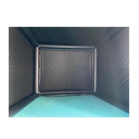 Simulateur de golf gonflable en PVC noir, cage de frappe mobile personnalisée, imperméable pour l'extérieur
