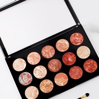 Palette de 15 teintes noires, fard à paupières cuit, fini naturel, poudre lisse, couleurs parfaites pour le maquillage quotidien, teintes brunes, nudes, mates