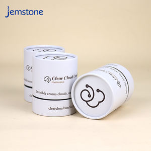 Boîte cylindrique en carton ronde écologique personnalisée pour bougie, contenant rigide pour bougie en cire de soja, emballage en tube en papier - Product Image 6