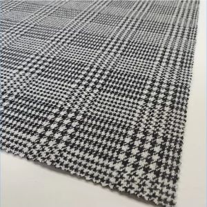 Vente directe d'usine de tissu tricoté en jacquard à carreaux en <span class=keywords><strong>tweed</strong></span> brossé 100% polyester pour costumes d'hommes et de filles - Product Image 3