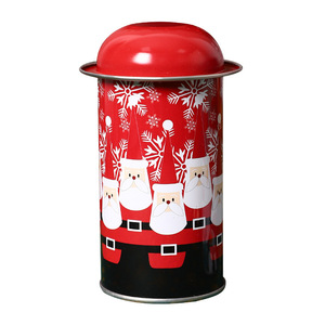 Christmas Storage Box Set Iron Candy Jar With Santa Penguin Design Desktop Ornament Gift Packaging Decorative <b>Tube</b> - Product Image 1