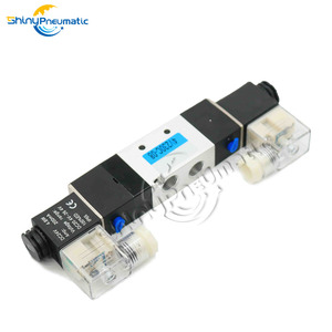 Válvulas de Control Neumáticas de Solenoide de Aire de 5 Puertos y 3 Posiciones con Centro Cerrado DC24V, Bobina de Solenoide Doble 4V130C 4V230C <span class=keywords><strong>4V330C</strong></span> 4V430C - Product Image 6