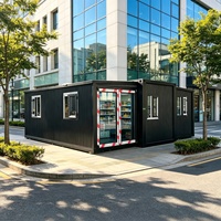 Maison conteneur préfabriquée extensible en structure acier, maisons préfabriquées, maison de villégiature pliable