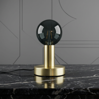 Lámparas de Mesa de Diseño 2022, Dorado Cálido, Retro, Metal y Vidrio, Lujo, Ambiente, LED, Lámpara de Mesa para Restaurante y Bar