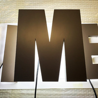 Letrero Luminoso Personalizado de Acero Inoxidable para Negocios, Tiendas, Letrero LED 3D con Logotipo, Letrero para Fachada de Tienda, Letrero de Canal para Exteriores