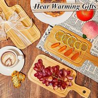 Lot de mini-planches à fromage en bambou, plateau de service vierge en bois pour charcuterie, idéal pour gravure, cadeau de mariage