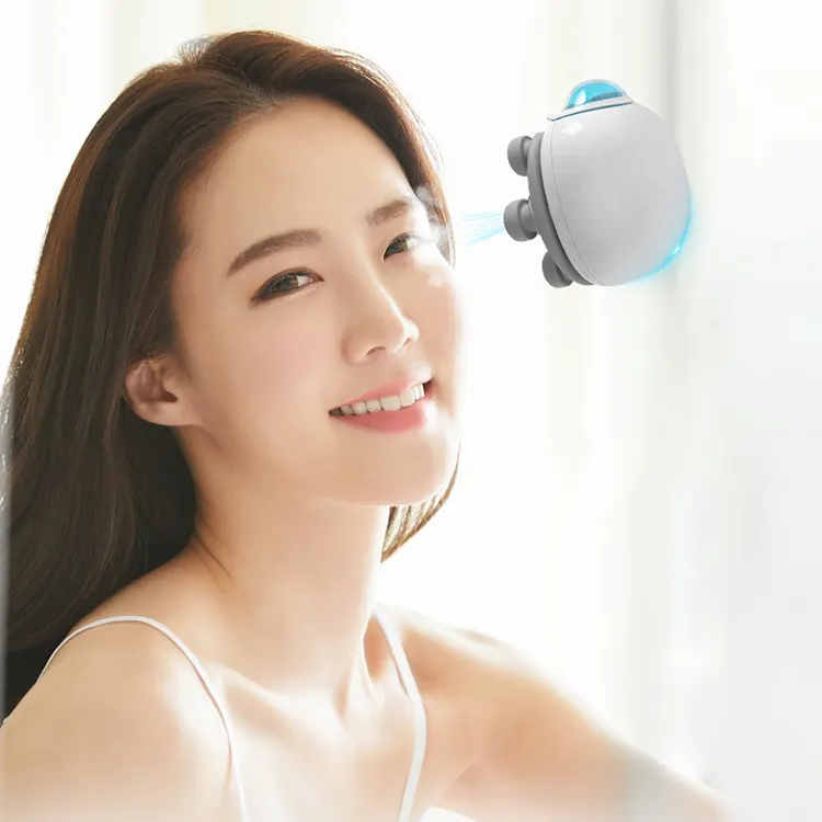 Electric Mini Vibration Anti Aging Wrinkle Removing Eye Massager Mist Spray Steam with 6 Massage Contact and steam fist