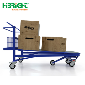 Heavy Duty Supermarket Stock Picking <b>Trolley</b> Steel <b>Platform</b> Hand Truck with Industrial Casters for Warehouse Logistics - Product Image 2