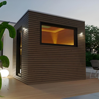Ruang Sauna Kabin Kayu Solid Modern untuk 6 Orang dengan Tungku Batu Bakar Kayu untuk Penggunaan di Villa dan Taman