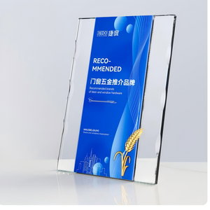 Trophée en cristal K9 personnalisable avec gravure laser, design étanche – Récompense moderne <span class=keywords><strong>verte</strong></span> et dorée pour l'honneur annuelle - Product Image 4