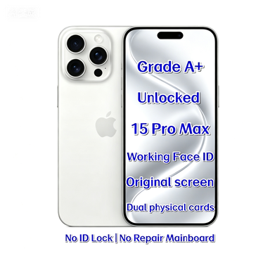 Wholesale Used Unlocked for 15 Pro Max 128GB White Titanium A17 Chip 5G Face ID Premium Quality Bulk Supply