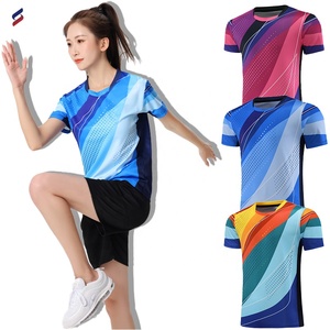 T-<span class=keywords><strong>shirt</strong></span> de tennis à manches courtes pour hommes T-shirts de sport de fitness à la mode T-<span class=keywords><strong>shirt</strong></span> de <span class=keywords><strong>badminton</strong></span> à séchage rapide décontracté à col rond à séchage rapide GJ275 - Product Image 1