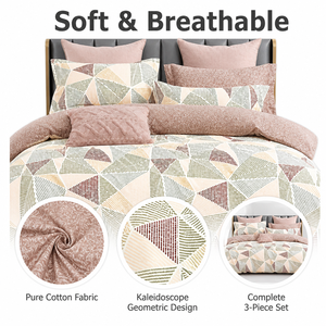 Poland Local Hub 3 Piece Cotton <b>Bedding</b> Set <b>Queen</b> <b>Size</b> Scandi Patchwork Comforter EU Dropshipping - Product Image 3