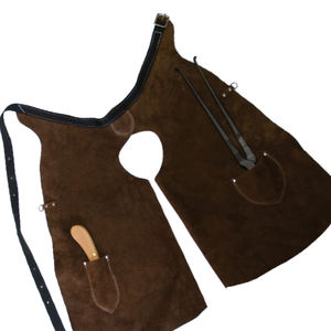 Conception personnalisée Tabliers de maréchal-ferrant professionnels en cuir protecteurs durables Vente en gros Tablier de maréchal-ferrant Tablier de forgeron en cuir robuste - Product Image 3