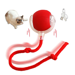 Cute Smart Hot Sale New Design Interactive Eco-Friendly Silicone <b>ABS</b> Customized Color Ball Tail Accessories Rolling Toys for - Product Image 1