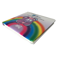 Cubierta rígida acolchada de tamaño cuadrado personalizado impresión de libros de tablero de cuentos para niños