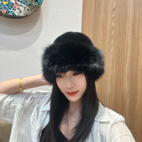 패션 여성 겨울 새로운 두꺼운 따뜻한 모조 모피 모자 다목적 플러시 모자 높은 질감 여성 모자