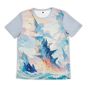 High Quality Unisex Cotton Feel Sublimation Shirts 100% Polyester Shirts for Sublimation Blanks Customized T Shirt Logo Printing