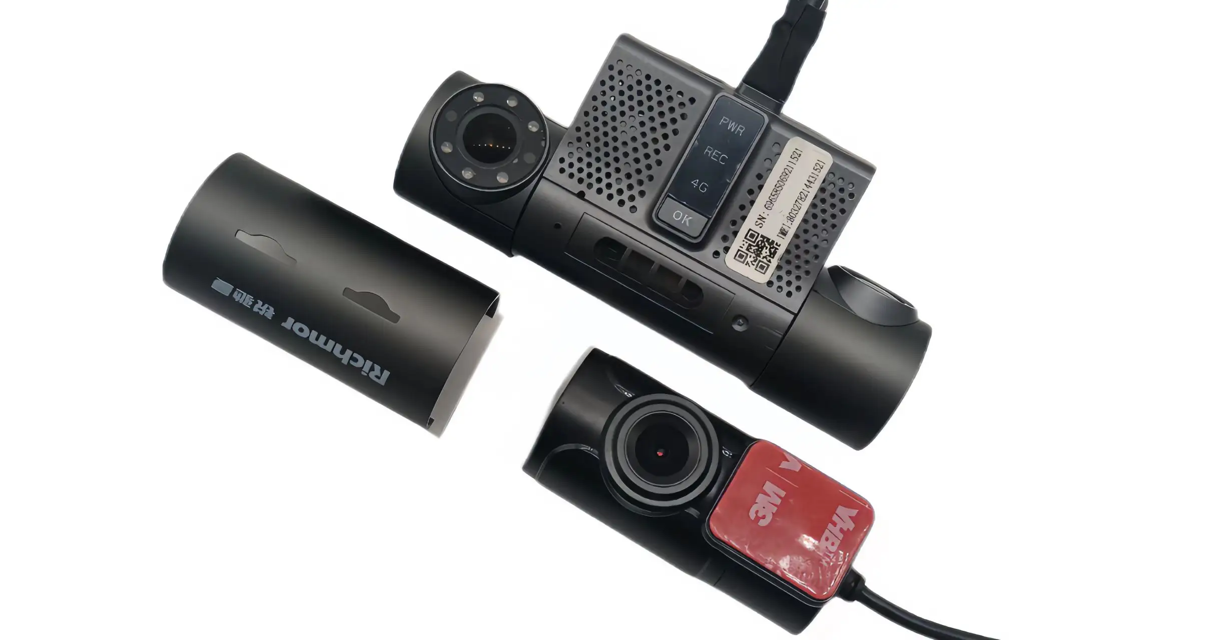 Richmor מיני דואל מצלמת Dashcam 4g gps wifi מכונית שחור תיבת וידאו מקליט כל בתיבה שחורה dvr אחד