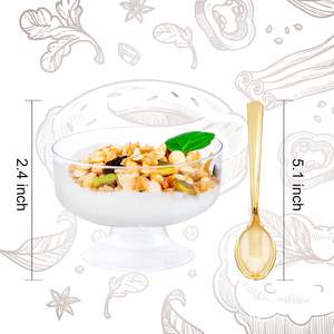 Gobelets en plastique jetables avec couvercles Emballage de tasse à café personnalisée pour thé à bulles Yaourt carré en plastique Pudding Fruit Cums pp - Product Image 6