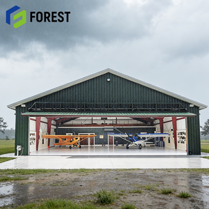 โซลูชั่นสำเร็จรูป โรงเก็บเครื่องบินโครงสร้างเหล็กสำเร็จรูปสำหรับงานหนัก เหล็ก Q355B สำหรับเครื่องบินขนาดเล็ก ส่งตรงจากโรงงาน - Product Image 1
