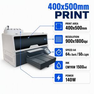 Impresora DTG de Alta Velocidad 400x500mm A4 <span class=keywords><strong>64s</strong></span> 900x1800dpi CMYKW Doble Cabezal 2400 Boquillas Blancas para Impresión de Camisetas - Product Image 3