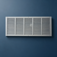 Grille de retour d'air rectangulaire fixe standard 30*12 de haute qualité à faible résistance au vent pour salle de machines CVC