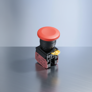 LA36M-M 22MM Interruptor de botón pulsador rojo tipo hongo, autoblocante y de reinicio automático, 1NO 1NC, control de arranque/parada para electrodomésticos, IP40 YIJIA - Product Image 1