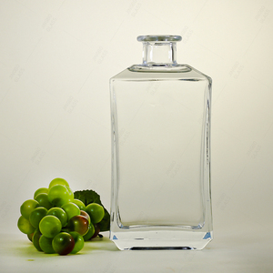 Botella de vidrio esmerilado con logotipo personalizado, Para Ron, <span class=keywords><strong>whisky</strong></span>, Vodka, color negro, <span class=keywords><strong>precio</strong></span> de fábrica - Product Image 1