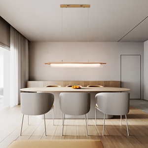 Post estilo moderno tira larga Oficina colgante luz Led Hogar Casa comedor restaurante lineal Led lámparas colgantes - Product Image 2
