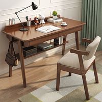 Ensemble de bureau et chaise compact en bois massif, style minimaliste moderne, pour les étudiants du primaire et du secondaire, chambre à coucher, usage domestique