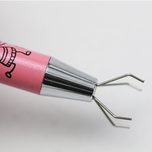 Pince à ongles multifonctionnelle en métal coudé avec poignée, pour nail art, plaque de stamping, manucure, outil de salon - Product Image 2